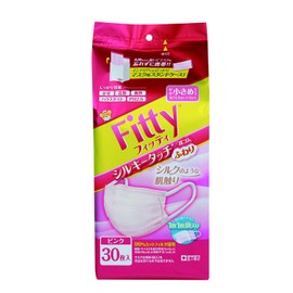 (PM 2.5 Compatible) Fitty Silky Touch Rubber Ear Fluffy 30 Pieces Small Size Pink