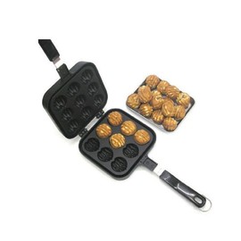 Kitchen Taiyaki Walnut Waffle Pan Maker Cast Home Cooking