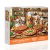 Funny Dog Jigsaw Puzzles for Adults 1000 Pieces, Puppy Pizza