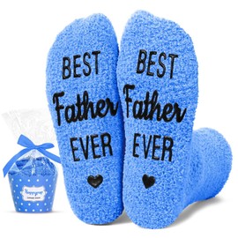 HAPPYPOP Best Father Ever Gifts - Dad Socks for Father's Day, Birthday Gifts from Daughter or Son