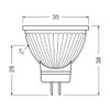 LED MR11 1.8W (20W Equivalent) GU4 12V 2700K 36 Degree