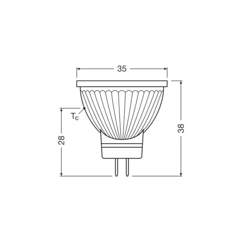LED MR11 1.8W (20W Equivalent) GU4 12V 2700K 36 Degree