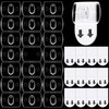 Jetec 100 Pcs Light Clips Clear Mini Adhesive Hook Hanging