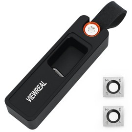 Chamfer Plane for Wood-Carbide Insert Edge Rounding Corner Plane, Aluminum Alloy Hand Shoulder Plane for Woodworking, Edge Corner Planer with 2Pcs Replaceable 4-Edge Carbide Blades