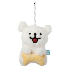 [Maltese] Maltese Stuffed Animal Mascot Ball Chain/Keychain Korean Puppy, white, brown