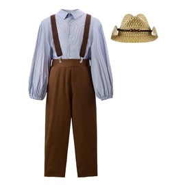 ReliBeauty Boys Pioneer Costume Kids Colonial Costume Boys 160
