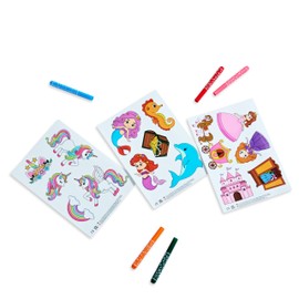 ImagiNew Playhome Washable and Reusable Sticker Set of 15 Mermaid Unicorn Princess