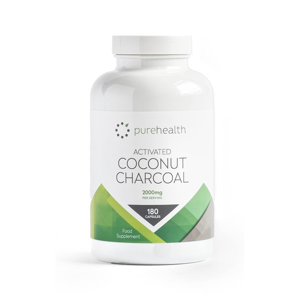 Activated Coconut Charcoal Capsules 2000mg Daily Serving | No Fillers/Bulking