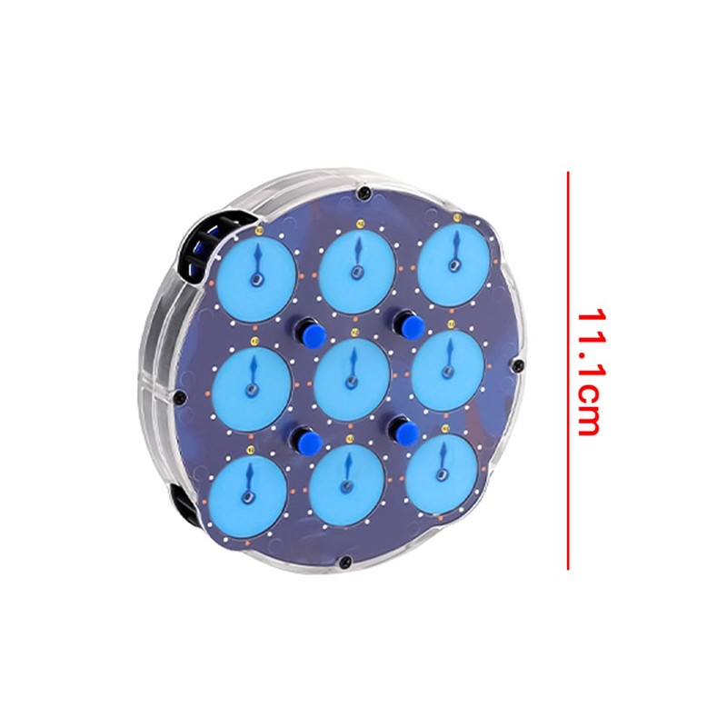 Nicear Magnetic Cube Clock Puzzle Double-Sided 3D Gear Mechanism Brain
