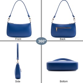 NIUEIMEE ZHOU Shoulder Bag for Women Retro Vegan Leather Classic Tote HandBags Purses with Zipper Closure