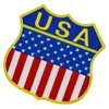 American Shield American Flag Embroidered Iron-On / Sewn On Patch