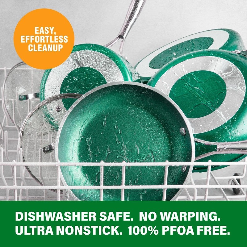 Granitestone Green Frying Pan with Ultra Nonstick Durable Mineral &