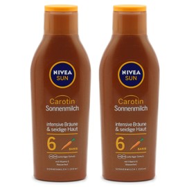Nivea Sun Carotene SPF 6 Sun Milk, 2 Pack (2 x 200 ml)