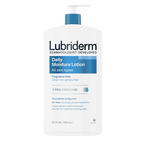 Lubriderm Fragrance Free Daily Moisture Lotion + Pro-Ceramide, Shea Butter