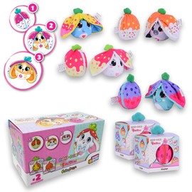 #sbabam Funny Box Doki Doki Fruttini Soft Toys Games for Kids Newsstand Reversible Plush Toys for Girls Gifts - Soft Fruit Rabbit Plush Collectible Dolls