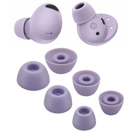 Replacement Eartips Galaxy Buds 2 Pro Ear Tips Earbuds,S/M/L Mixed Size Soft Silicone Earbuds Eartips,Flexible Rubber Cover Skin Accessories-Purple