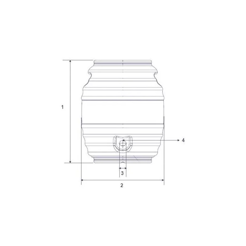 ARCO Barril - Vitrolero 11 Litros Con Llave Y Tapa