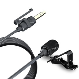 comica CVM-SM-O1 Professional Lavalier Lapel Microphone Omnidirectional Clip-on Condenser Mic, Lav Mic for BoomX-D/DSLR Camera, Recording Mic for Interviews, Vlogs, Live-Streaming, etc