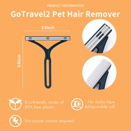 GoTravel2 Pet Hair Remover - Special Dog Hair Remover Multi Fabric Edge and Carpet Scraper - Pet Hair Remover for Couch, Furniture Carpet, Car, Clothes & Bedding(3 PCS)