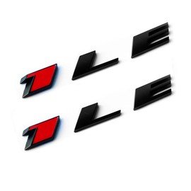 Yoaoo 2pack OEM 1LE Emblem Badge Letter Rear Side Compatible with Zl1 1LE 1LE Door Matte Black Red