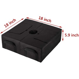 YELAIYEHAO Heavy Duty Easy Installation Fillable Umbrella Stand Holder for Outdoor Patio Umbrellas,Detachable Umbrella Base Weight Bag, Umbrella Weights with Large Openning for Patio Beach Outdoor