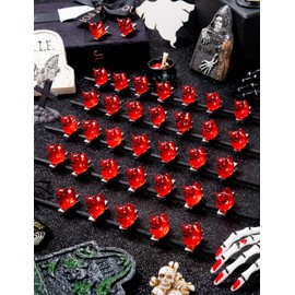 42Pcs Sprouts Rave, Sprout Clips Red Mini Glow Resin Duck Hair Clips, Festival Accessories for Girls Party Supplies