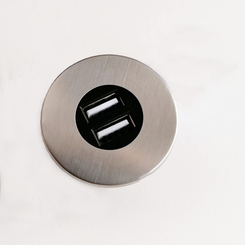 kalb Built-in USB Hub, Stainless Steel, Socket for Smartphone, Tablet,