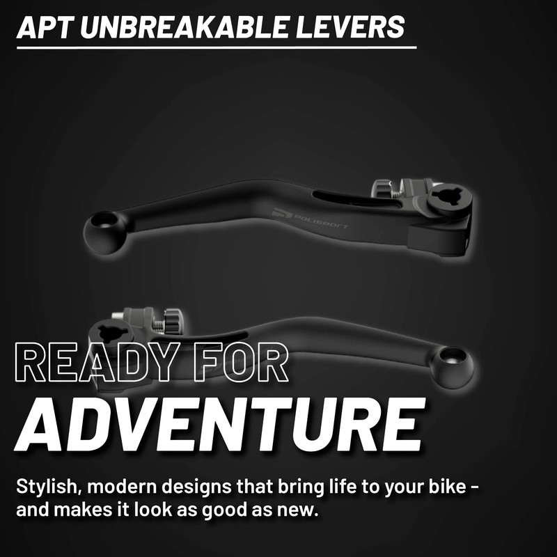 Polisport 91576 - Kit of Shatterproof Levers APT GASGAS Black