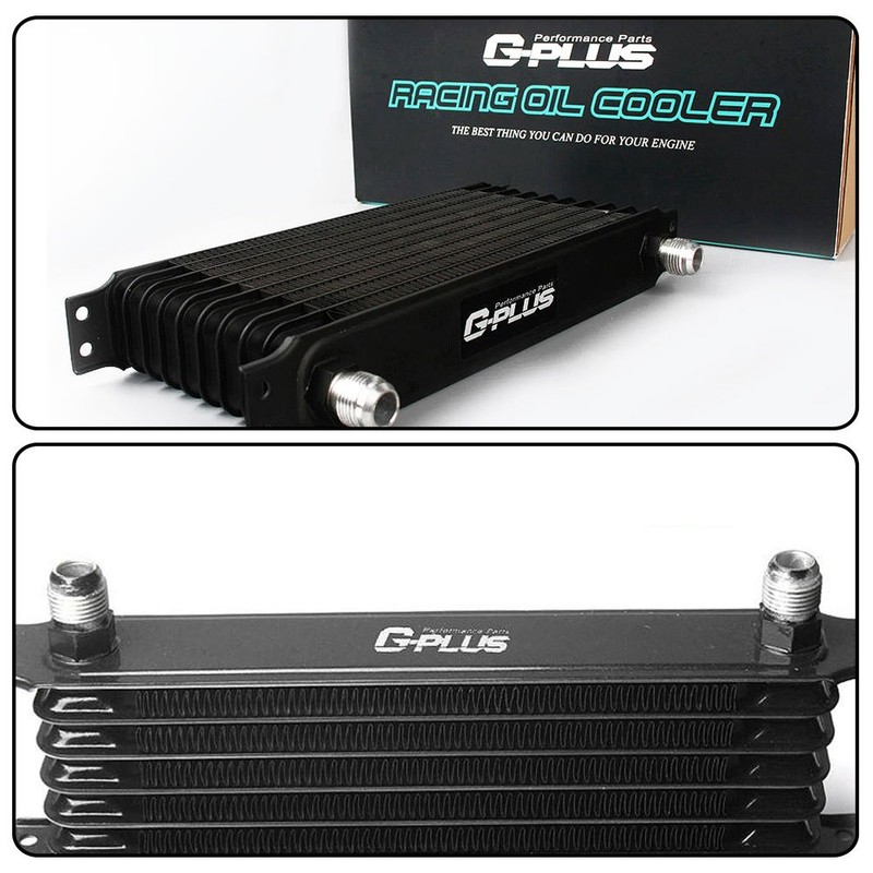 G-PLUS Universal 10 Row AN10 Engine Transmission Oil Cooler Kit