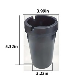 Large JUMBO Car Smokeless Ashtray with Lid – Fits SUV and Truck Cup Holders – Durable Plastic, Smoke-Reducing Design – Portable, Easy to Clean – Ideal for Larger Vehicles