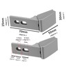 Spares2go Silver Door Hinges Repair Kit Pair for Liebherr Fridge