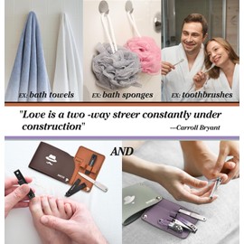 Nail Fingernail Toenail Clippers Set - Separate Personal Nail Cutter Set for Men and Women, Travel Finger Nail Clippers Adult Toe Nail Clipper Kit, Wedding Gifts Idea Engagement Gifts for Couples