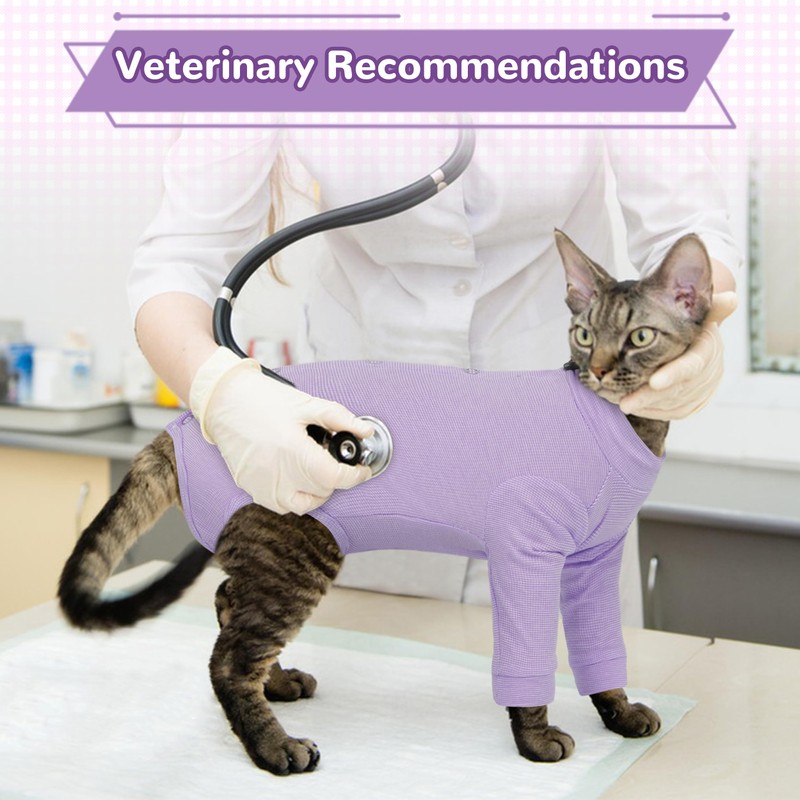PUMYPOREITY Cat Front Leg Recovery Suit, Surgical Spay Suit with