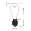 QWORK Retractable Cable Lock, 2 Pack Security Password Lock Steel