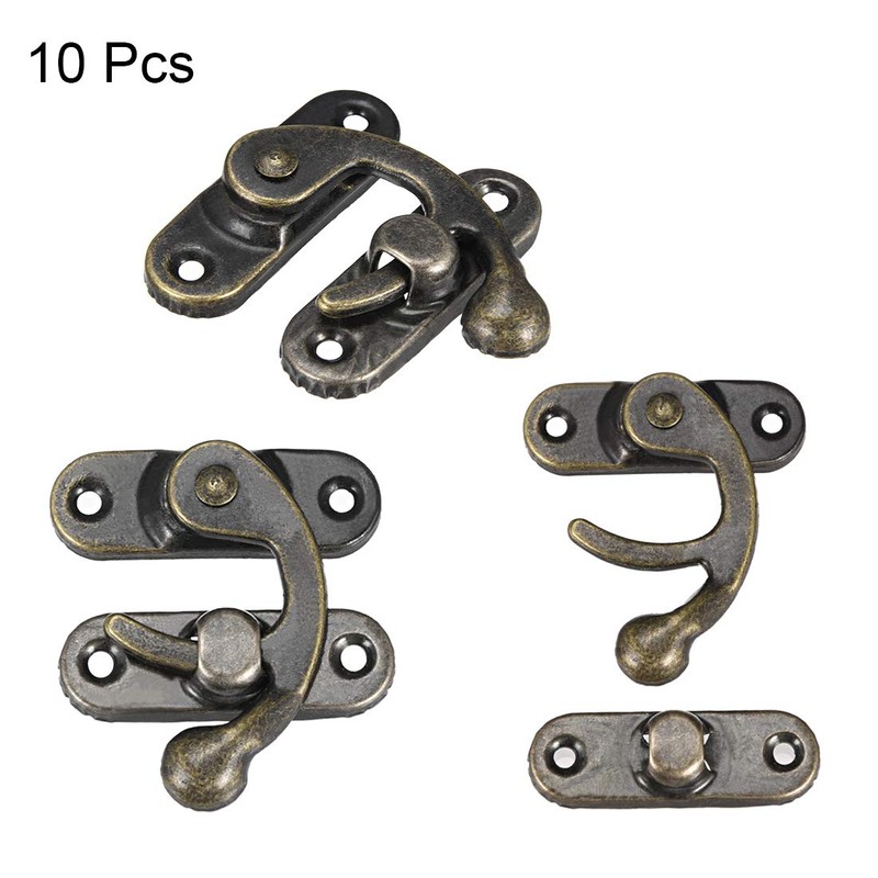 sourcing map Antique Vintage Lock Clasp Right Latch Hook Hasp