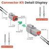 GKG DTK1 6 Sets Deutsch Connector Kit(2/3/4/6/8/12 Pins),IP68 Waterproof DT