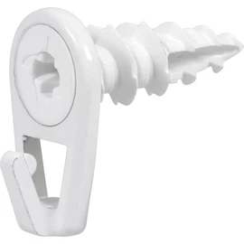Hillman Large 122405 Self-Drilling Wall Driller Picture Hangers 50lbs Package of 6, White Coating