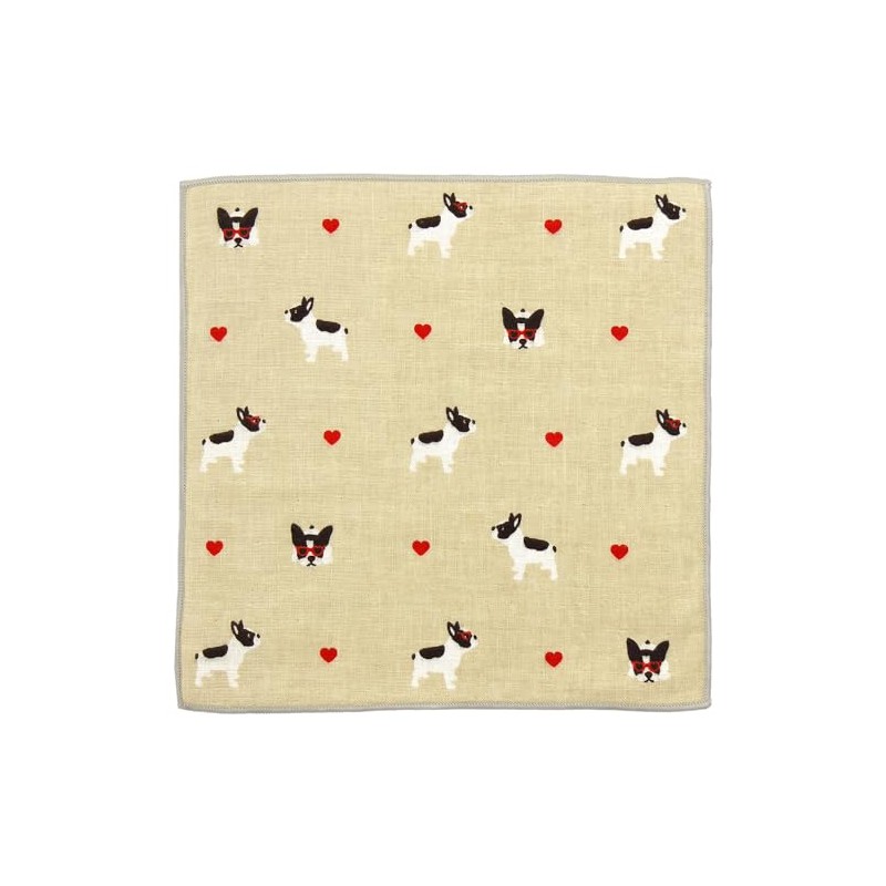 Hamamonyo Washed Towel Handkerchief, French Bull Heart