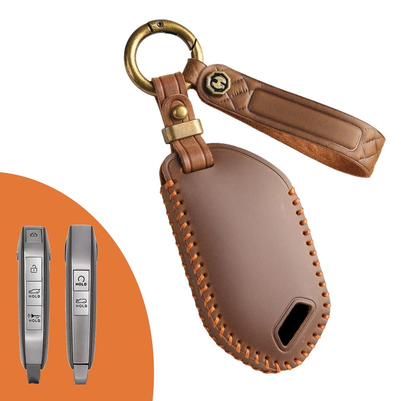 ontto Cowhide Car Key Cover fit for Kia Telluride 2023
