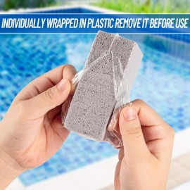 Pumice Stone for Pool, 4Pcs Gray Pumice Stone Pool Tile Cleaner for Swimming Pools Spa Tile Grout Concrete Rust Stains Cleaning
