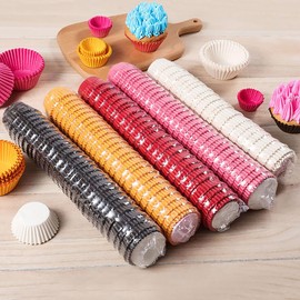 UUYYEO 1000 Pcs Mini Paper Baking Cups Small Cupcake Liners Paper Muffin Tins Cupcake Holder Paper Cups Birthday Cupcake Wrappers Chocolate Paper Cups