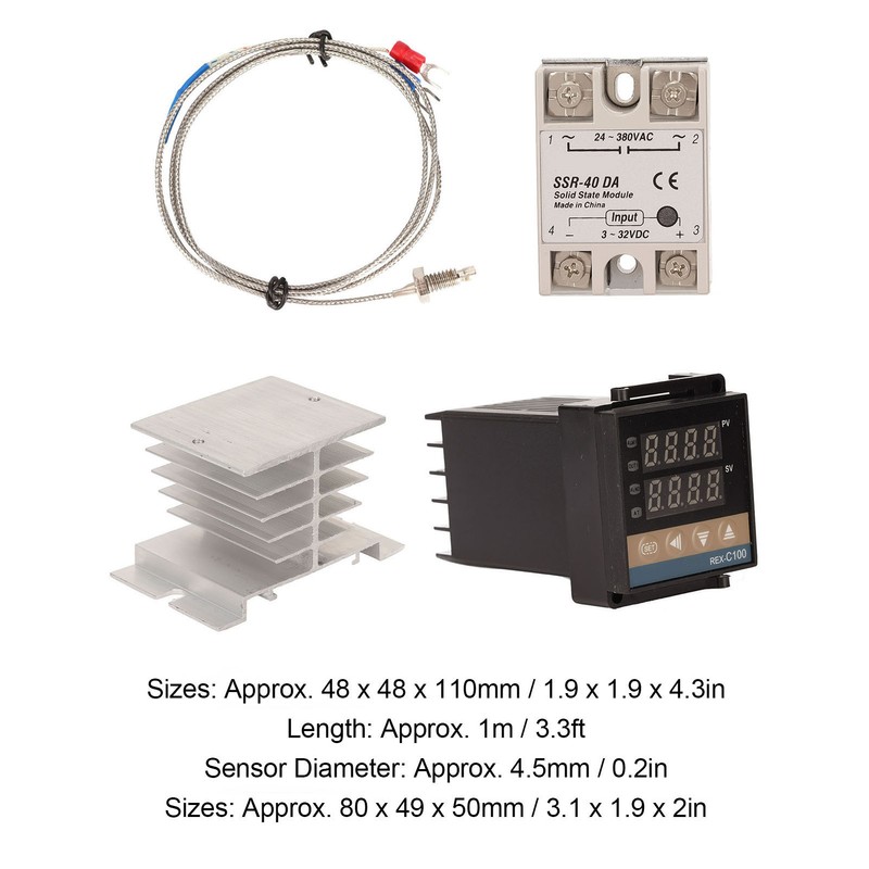 Digital PID Thermostat Air Heater Temperature Controller K Thermocouple SSR