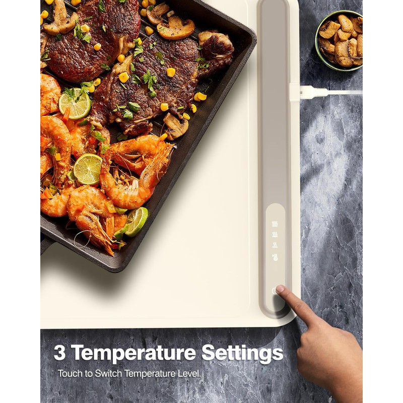 iTRUSOU Electric Warming Tray - Full Surface Heating,Rollable & Portable,Premium