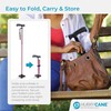HurryCane HCANE-PP-C2 Freedom Edition Foldable Walking Cane with T Handle,