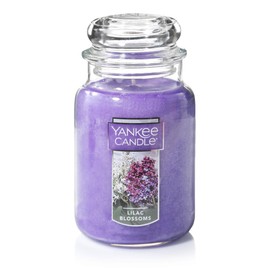 Yankee Candle Lilac Blossoms Scented Classic 22oz Large Jar Single Wick Candle Over 110 Hours of Burn Time Perfect for Gifting Gatherings and Seasonal Decorations