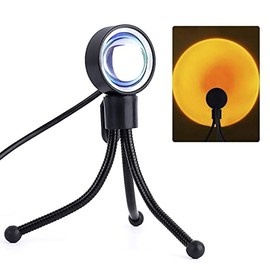LED Sun Sunset Rainbow Projector Atmosphere USB Night Light Lamp for Room Decor (Sunset)