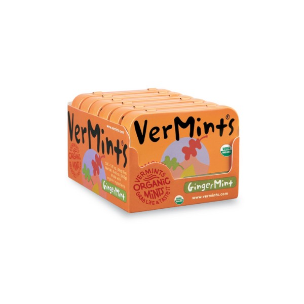 VerMints Organic Gingermint - 6 x 40g Tin Pack