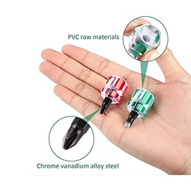 Deal Maniac Mini Ultra Short Stubby Screwdriver Set 2 Pieces 1 Phillips, 1 Flat Head, Sewing Machine Repair Performance Tool, Suitable for Tight Spaces & DIY Repairs A must have for every toolbox