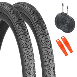 MAKELEN Foldable Bike Tires for Gravel & Commuter Bikes, 700x40c/700x45c, High-Traction All-Terrain Replacement Tires for City Hybrid Urban Cycling (Black(2 Tires&2Tubes), 700x45c)