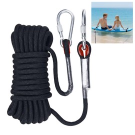 SCCUP® 157 Inch Foam Water Pad Bungee Cord,Lily Pad Floating Mat Bungee Cord with 2Pcs 3.9Inch Locking Carabiners, Foam Lake Mat Cord Floating Mat Tether Kit for Secure Mooring,Fixed Float Pad